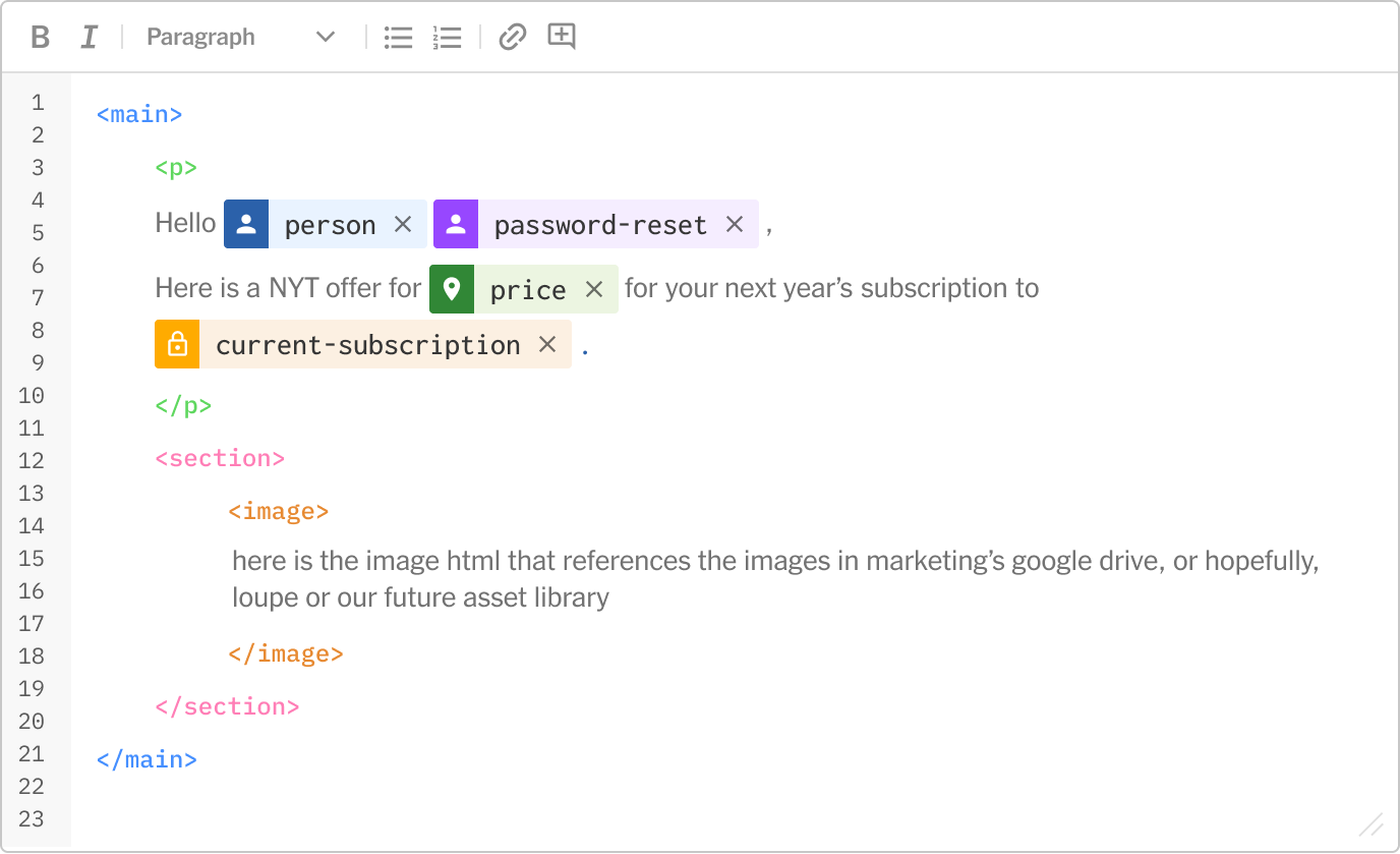 HTML dynamic content prototype